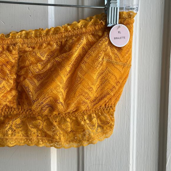 Forever 21 Bandeau Lace Bra Yellow NWT - Picture 3 of 10